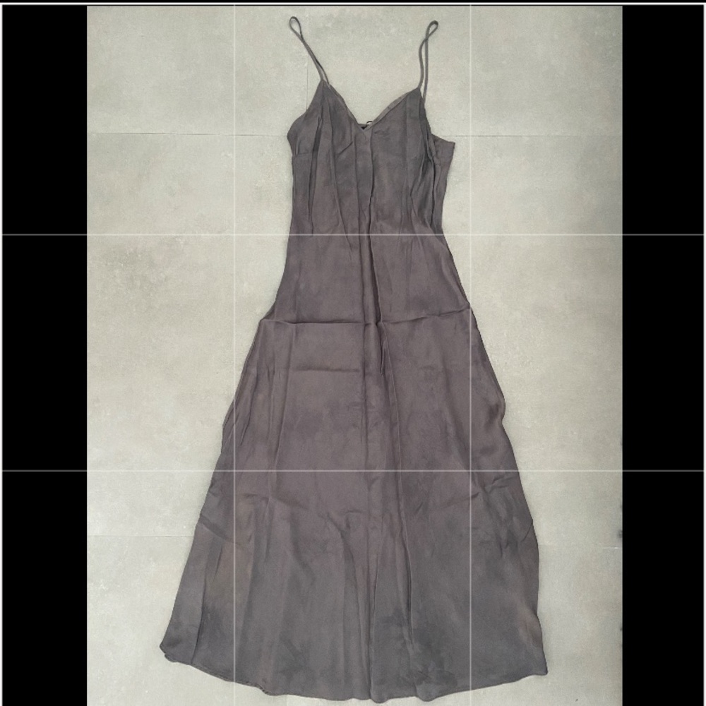 Silky Charcoal Maxi Zara Dress